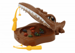 LEAN Toys Crocodile Fishing Game Magnetic Brown Crocodile