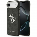GUESS iPhone'i 17 Air kest GUHCP17MP4G4SMCK (4G nahast kest suure 4G ja klassikalise logoga ning hbemetalist kaameriraamiga) must