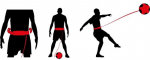 Avento Football skill trainer 75BC Black/red