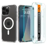 Spigen Ultra Hybrid MagSafe, valge + Glass tR EZ Fit Pack - iPhone 16 Pro Max