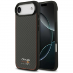Red Bull Etui Kevlar Logo Matt MagSafe iPhone'ile, must
