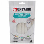Ontario Maiuspalad kassidele Lickable Treats tuunikala ja krevettidega, 5 x 14 g