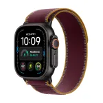 APPLE Watch Ultra 4 (GPS + Cellular) 49 mm musta titaanikuore ja viininpunase Trail-rannega, M/L (MJC44KS/A)