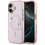 Karl Lagerfeld Etui IML Choupettes Karl Script Logo MagSafe iPhone'ile 17, roosa