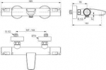 Ideal Standard Ceratherm T50 Exposed Thermostatic Bath AND amp;Shower Mixer Chrome