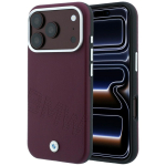 BMW Etui Sign Inclined Deboss Letters MagSafe do iPhone 18 Pro / 17 Pro bordowy