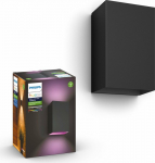 Philips Hue White AND amp; Col. Amb. Resonate seinavalgusti must 1200lm, komplektis 2tk
