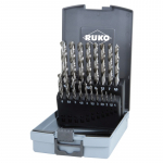 RUKO 214214RO HSS-G metallist vineeri-puuride komplekt 19-osaline 1 mm, 1,5 mm, 2 mm, 2,5 mm, 3 mm, 3,5 mm, 4 mm, 4,5 mm, 5 mm, 5,5 mm, 6 mm, 6,5 mm, 7 mm, 7,5 mm, 8 mm,
