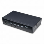 StarTech.com 4-port DisplayPort KVM-lliti, ks 4K 60Hz monitor, 6x USB-porti, nupuvajutus ja kiirklahvivimeline llitus, DisplayPort 1.2, OS-sltumatu, TAA-sertifikaadiga