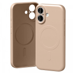 Mercury Poolsilikoonist MagSafe mbris iPhone 17-le, roosa/liivavrvides