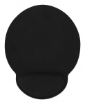 Manhattan Wrist-Rest Mouse Pad, Black Gel-like Foam