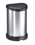 Pedal bucket Deco Bin 15L silver