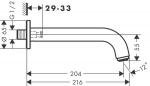 Bath spout Hansgrohe Vernis Blend, 71420000, chrome