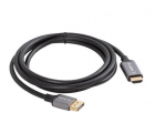 LANBERG Displayport(M)-HDMI(M)1.8M 4K kaabel, must ja hbedane