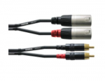 Cordial CFU 6 MC helikaabel 6 m 2 x RCA 2 x XLR (3-pin) must