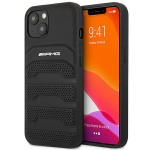 Mercedes AMG AMHCP14MGSEBK iPhone 14 Plus / 15 Plus 6.7" tarny/must kvakaaneline nahast debiitud jooned