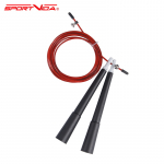 SportVida Jump Rope Aerobic AND amp; CrossFit 300cm lenght with 15.5cm handles Red