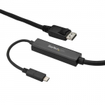 StarTech.com 9,8ft/3m USB-C DisplayPort 1.2 kaabel 4K 60Hz - USB-C DisplayPort adapter kaabel - HBR2 USB Type-C DP Alt Mode DP monitoor video kaabel - Toimib Thunderbolt 3-ga - Must