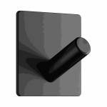 Baltic Aqua Hook Black 9115787 4.5x4.5cm