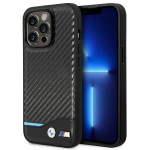 BMW Eesti kaanepolster BMHCP14X22NBCK iPhone 14 Pro Max 6,7" must/black Nahk Carbon
