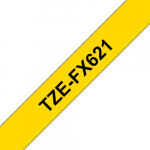 BROTHER TZE-FX621 etikettide valmistamise lind must kollasel