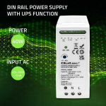 Qoltec 50885 Stable DIN Rail Power Supply with UPS function 40W