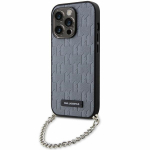 Karl Lagerfeld KLHCP14XSACKLHPG iPhone 14 Pro Max 6.7" srebrny/hbedane kvakott Saffiano monogrammiga ketti