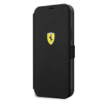 FERRARI FESPEFLBKP12MBK iPhone 12/12 Pro 6,1" must/must teele sobiv, perforsatsiooniga raamat