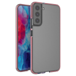 Hurtel Spring Case Cover Gel Cover with Color Frame for Samsung Galaxy S22 + (S22 Plus) Light Pink