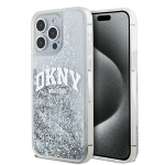 DKNY DKHCP15LLBNAET iPhone 15 Pro 6.1" biay/white hardcase Liquid Glitter Big Logo (vedel Glitter Big Logo)