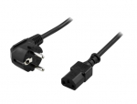 Deltaco Toitekaabel kaldnurga all CEE 7/7 IEC C13 2m must