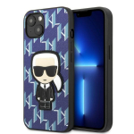 Karl Lagerfeld KLHCP13MPMNIKBL iPhone 13 / 14 / 15 6.1" kvakott sinine/sinine Monogram Ikonik Patch
