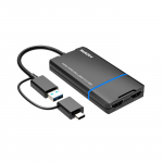 MicroConnect USB-C or USB A 2in1 to HDMI 2x splitter, with one click