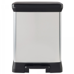 Metallic waste pedal bin Deco Bin Duo 10+18L silver