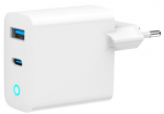 Gembird Ladetav 3-pord 30W GaN USB kiiretoitja LCD valge