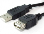 Sharkoon USB 2.0 pikenduskaabel, must, 2 meetrit