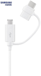 SAMSUNG EP-DG930DWE USB 2in1 Combo USB-C AND Micro USB andme- ja laadimiskaabel 1,5m (OEM)