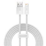 Baseus Dnaamiline USB-kaabel Lightningiga, 2,4A, 2m (valge)