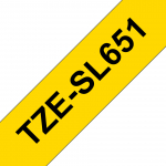 BROTHER TZeSL651 tarranauha, 24 mm x 8 m, musta keltaisega (TZESL651)