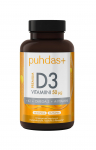 Puhdas+ Premium D3-vitamiin 50 g, 120 kaps (941)