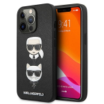 Karl Lagerfeld KLHCP13LSAKICKCBK iPhone 13 Pro / 13 6.1" tarna/must kvakott Saffiano Karl AND Choupette