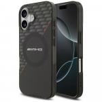 Mercedes AMG Double Layer Lbipaistev Rhombide MagSafe iPhone'ile 17 must/punane