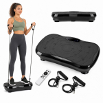 AC-513 Vibration plate 3 workout zones / 120 levels / 5 built-in programs / bands Black