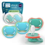 PHILIPS Avent Ultra Air tutil, 618 kk, 2 tk, helebee/heleroheline (SCF087/16)