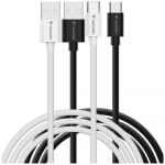 Verbatim Kaabli Sync AND Charge USB-C do A essentials 18W must / valge 2tk 32393
