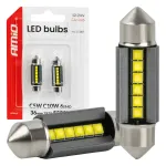 Amio LED-lambid CANBUS 36mm 2525 6SMD Valge 12/24V -05007