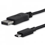 StarTech.com 6ft/1.8m USB-C DisplayPort 1.2 kaabel 4K 60Hz - USB-C DisplayPort adapter kaabel HBR2 - USB Type-C DP Alt Mode DP monitor video kaabel - Toimib Thunderbolt 3-ga - Must