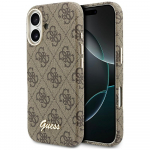 GUESS Etui 4G Script MagSafe iPhone'ile 17 pruun