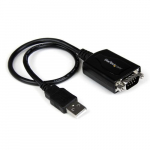StarTech.com 1 ft USB- kuni RS232-seriaalporti DB9 adapterkaabel COM-porti silitusega - TAA