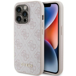 GUESS GUHCP15LG4GFPI iPhone 15 Pro 6.1" rowy/roosa kva mbris 4G Metal Gold Logo